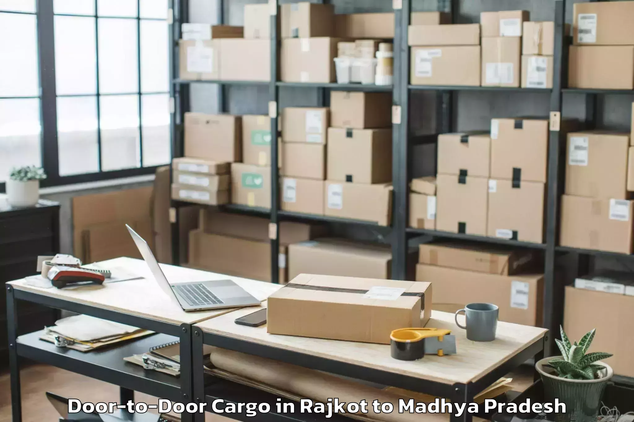 Professional Rajkot to Mandla Door To Door Cargo